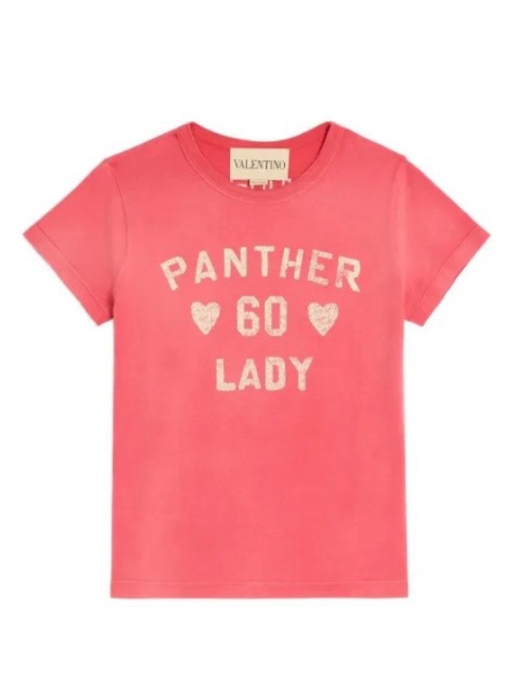 Valentino Coral Pink 'Panther 60 Lady' Short Sleeve Tee